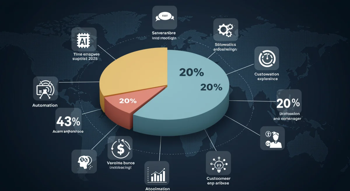 Infographic showing 20% of 2025 budget allocated to AI investments
