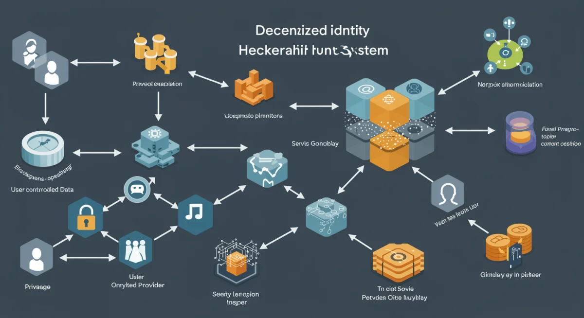 Decentralized identity system architecture with secure data flow