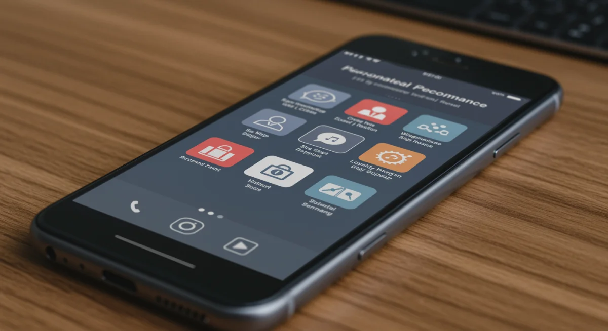 Personalized e-commerce experience on a smartphone, showing customer-centric features.
