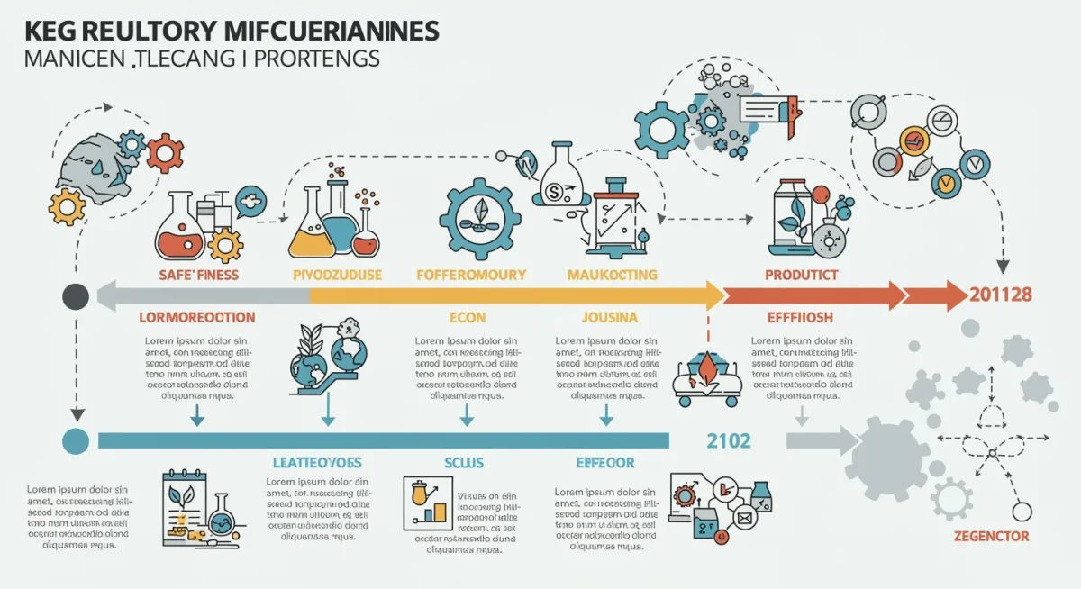 Regulatory timeline infographic for chemical manufacturers