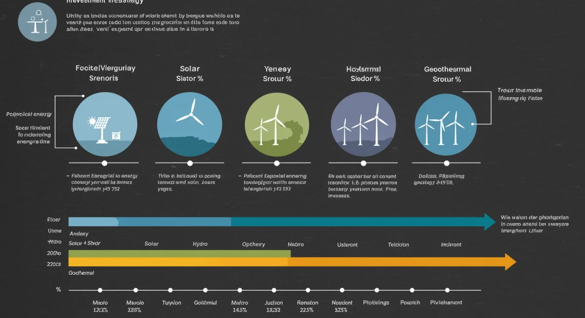 Infographic detailing US renewable energy investment growth by sector