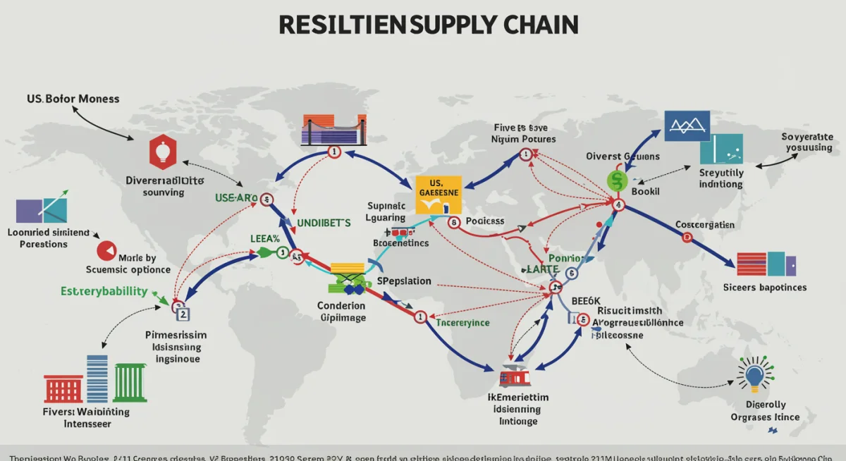 Interconnected global supply chain network demonstrating resilience and adaptability