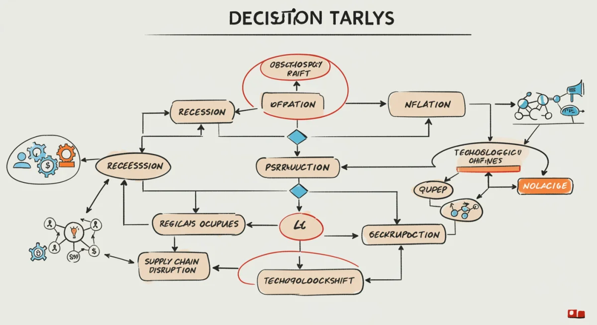 Decision tree illustrating strategic pathways for businesses in response to market scenarios.