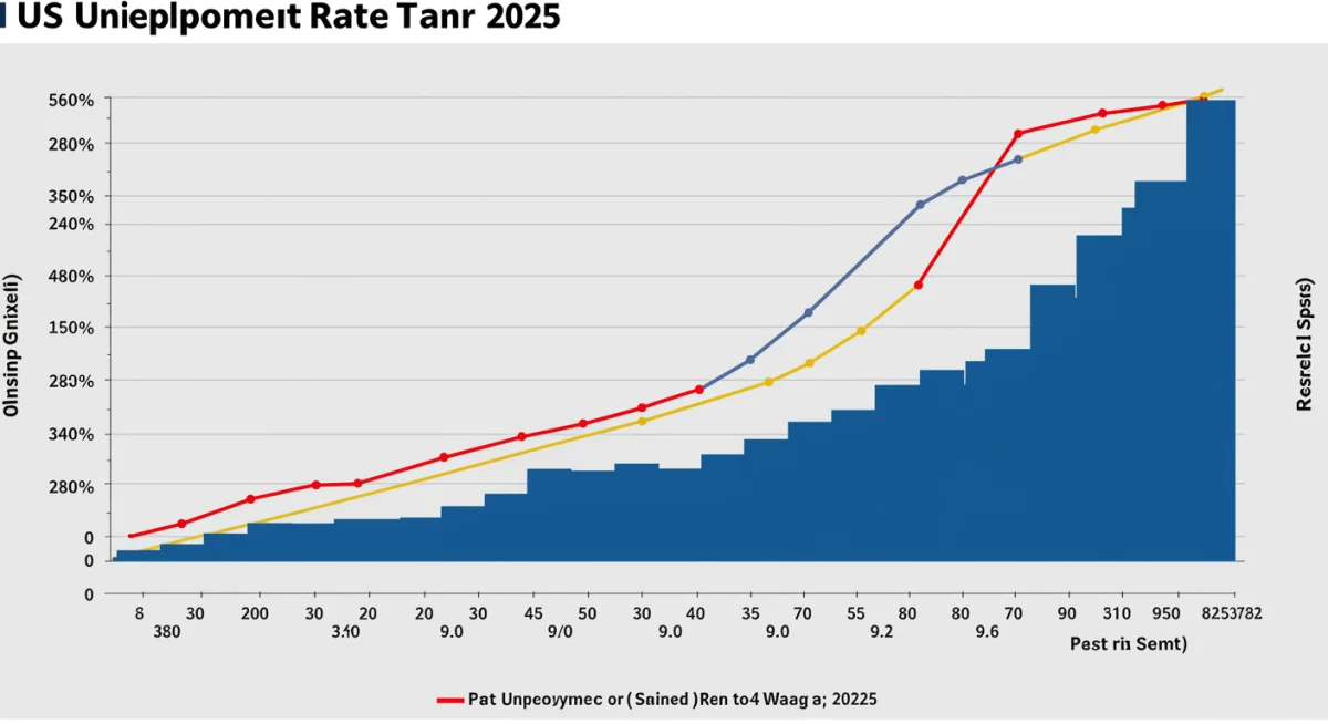Unemployment rate and wage growth trends graph 2020-2025